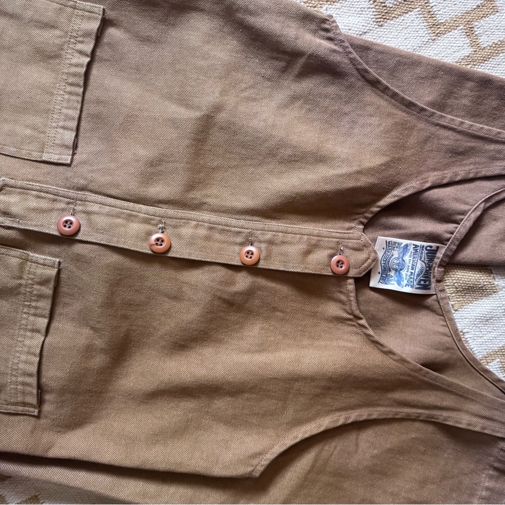 Jungmaven Tan Button-Front Cotton Jumpsuit - Picture 4 of 4